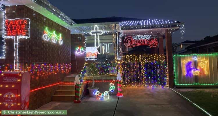 Christmas Light display at 325 Marion Street, Yagoona