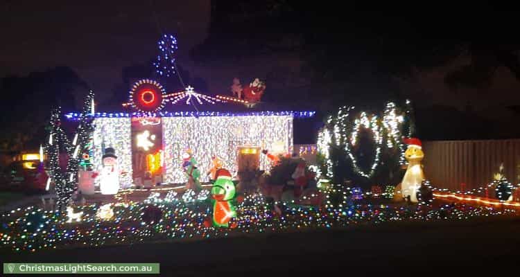 Christmas Light display at 14 Woolcock Avenue, Kangaroo Flat