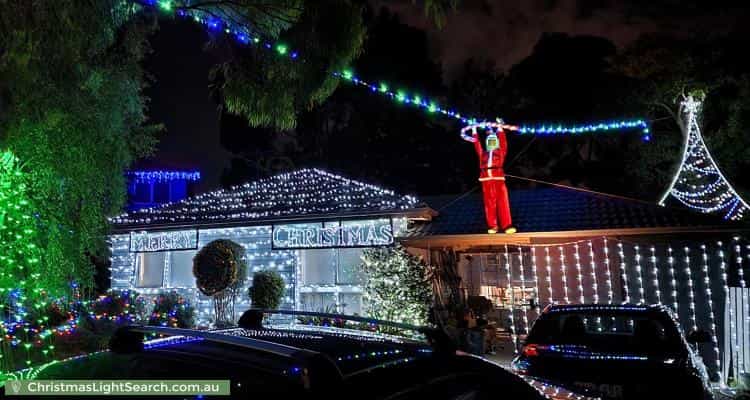 Christmas Light display at 14 Castlefield Square, Wantirna