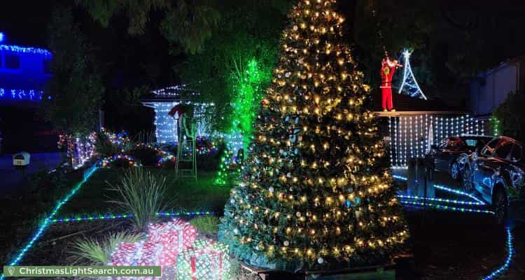 Christmas Light display at 14 Castlefield Square, Wantirna