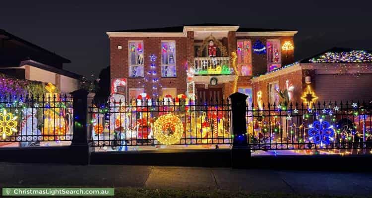 Christmas Light display at 13 Anthony Court, Hallam