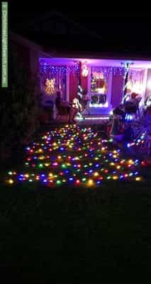Christmas Light display at 62 Leicester Grove, Andrews Farm