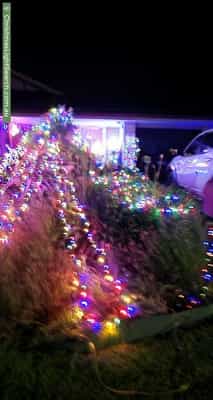 Christmas Light display at 62 Leicester Grove, Andrews Farm