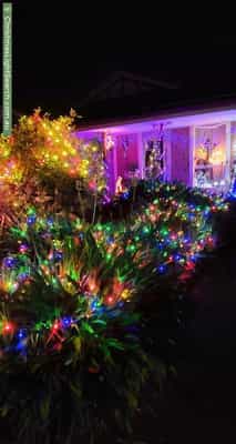 Christmas Light display at 62 Leicester Grove, Andrews Farm