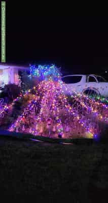 Christmas Light display at 62 Leicester Grove, Andrews Farm