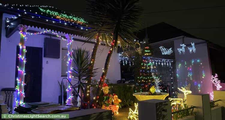 Christmas Light display at 8 Frederick Street, Sydenham