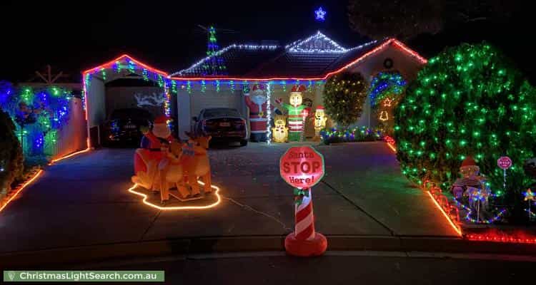 Christmas Light display at 7 Jenkins Court, Craigmore