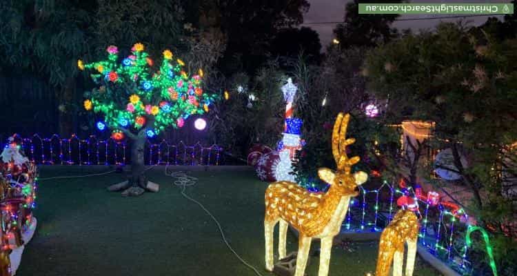 Christmas Light display at 84 Strathallan Road, Macleod