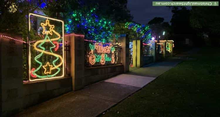 Christmas Light display at 84 Strathallan Road, Macleod