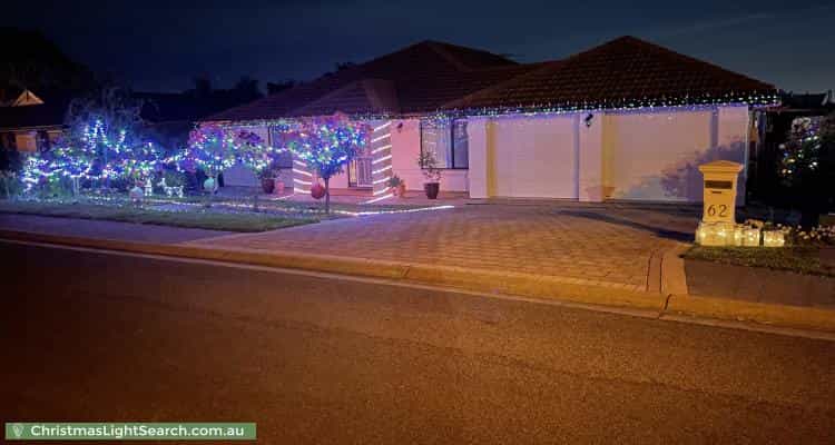 Christmas Light display at 62 Dorrien Avenue, Woodcroft