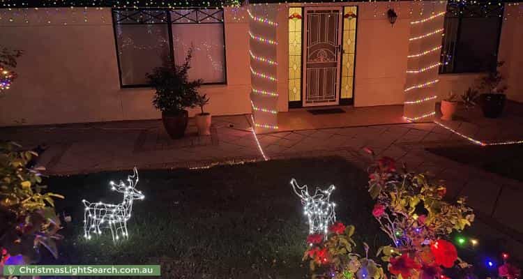 Christmas Light display at 62 Dorrien Avenue, Woodcroft