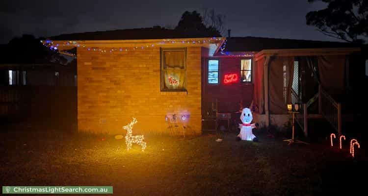 Christmas Light display at 19 Petrie Close, Bidwill