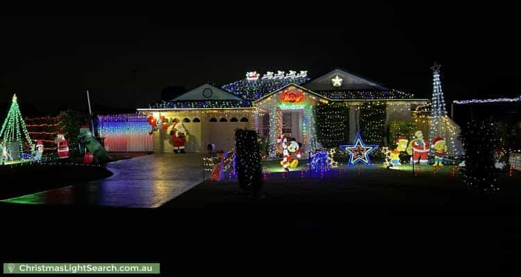 Christmas Light display at 60 Kiber Drive, Glenmore Park