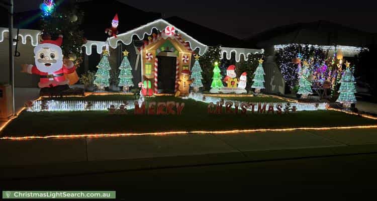 Christmas Light display at 16 Chivalry Way, Atwell