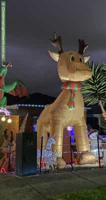 Christmas Light display at 54 Brush Road, Epping