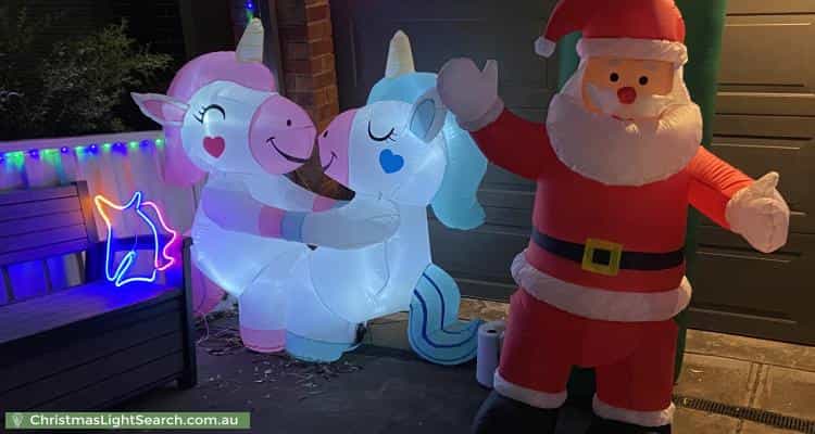 Christmas Light display at 54 Brush Road, Epping