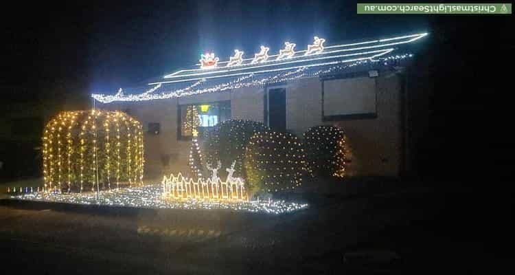 Christmas Light display at 2 Napper Place, Charnwood