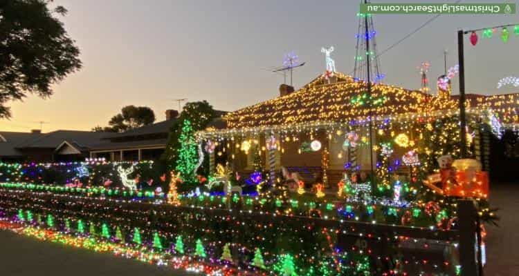 Christmas Light display at 40 Penang Avenue, Colonel Light Gardens