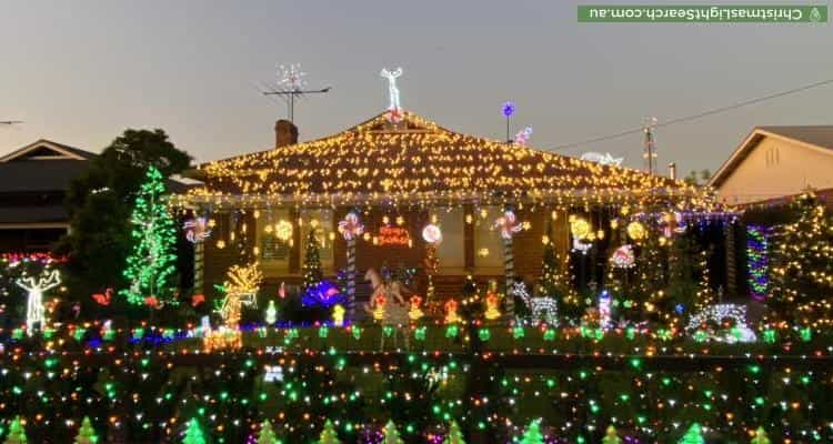 Christmas Light display at 40 Penang Avenue, Colonel Light Gardens