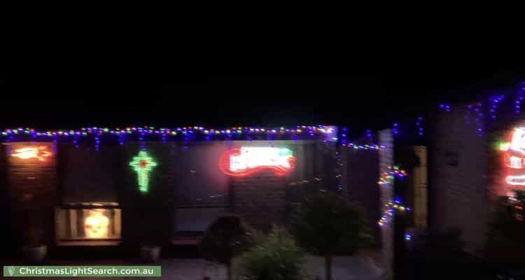 Christmas Light display at 17 Lord Hobart Court, Surrey Downs