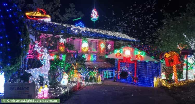 Christmas Light display at 6 Billagal Place, Blaxland