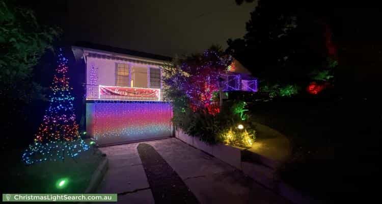 Christmas Light display at 14A Darvall Road, Eastwood