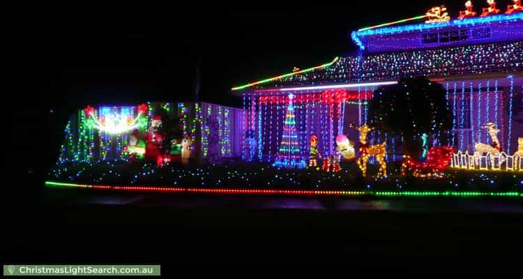 Christmas Light display at 29 Milford Crescent, Frankston