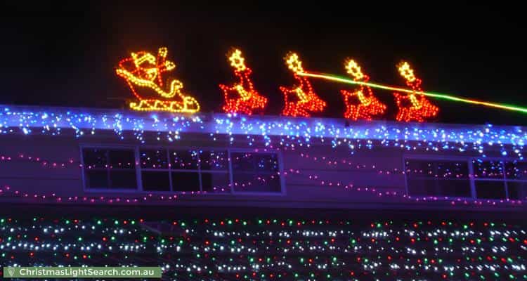 Christmas Light display at 29 Milford Crescent, Frankston