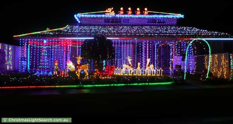 Christmas Light display at 29 Milford Crescent, Frankston