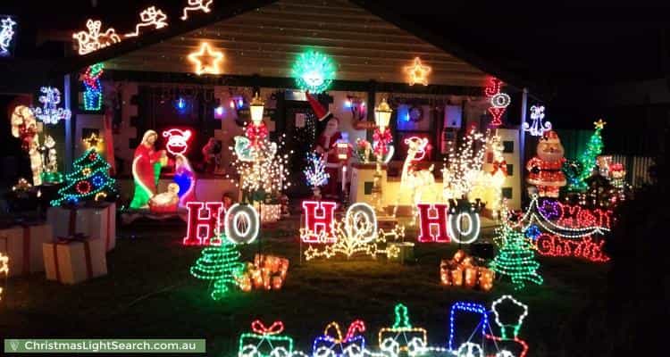 Christmas Light display at 1 Carnarvon Parade, West Croydon