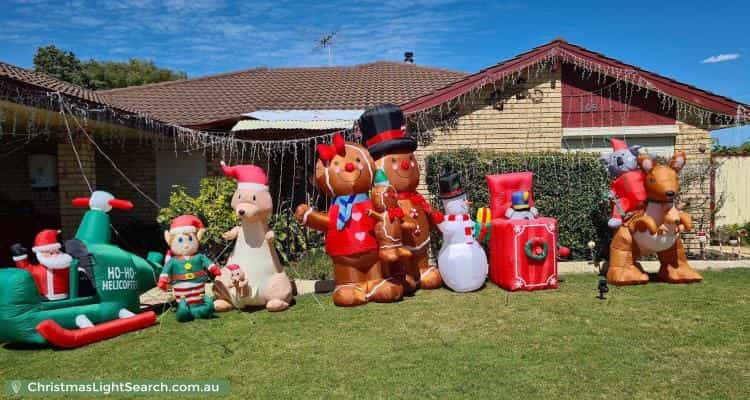 Christmas Light display at 105 Seabrooke Avenue, Rockingham