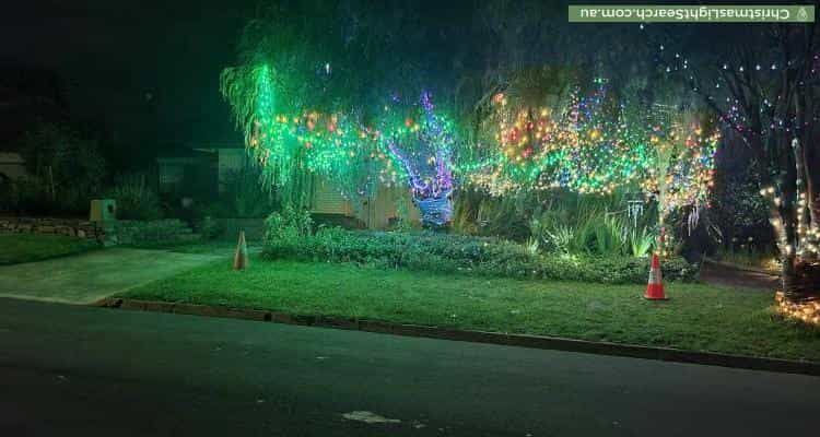 Christmas Light display at 11 Kylie Crescent, Hillbank
