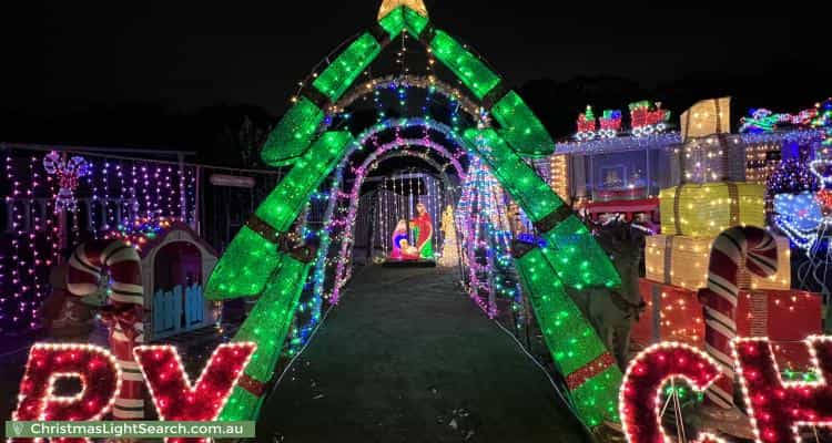 Christmas Light display at 9 Trezise Place, Quakers Hill