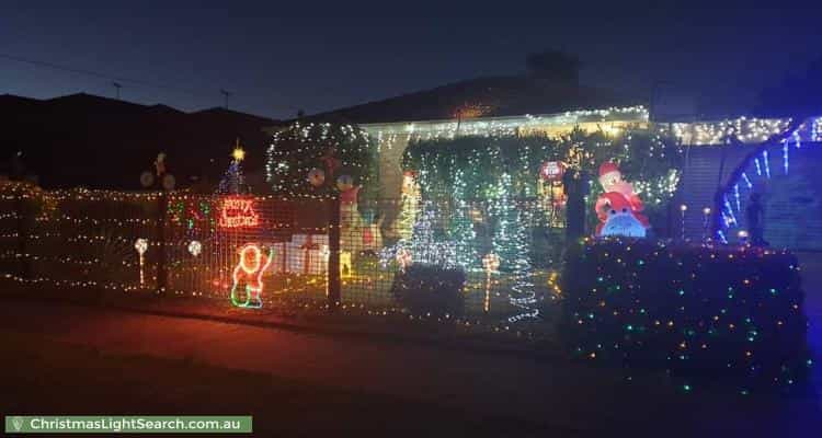 Christmas Light display at 4 The Circuit, Gladstone Park