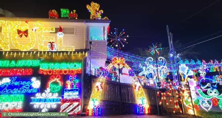 Christmas Light display at 10 Keeling Street, Coopers Plains