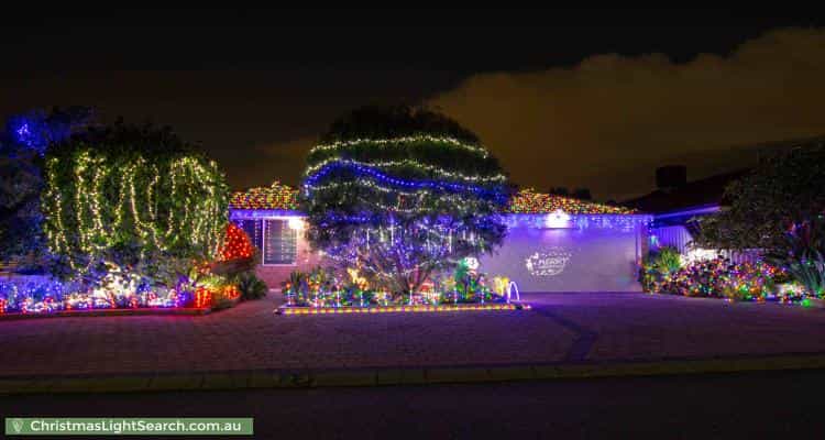Christmas Light display at 23 Eradu Ramble, Hocking