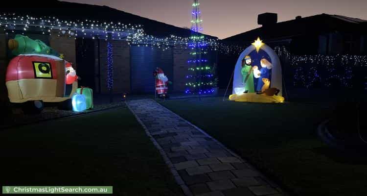 Christmas Light display at 24 Eyebright Square, Hallam