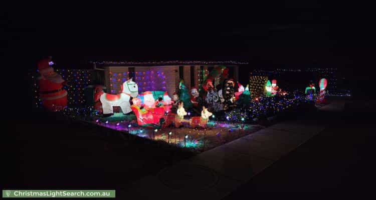 Christmas Light display at 16 Deucem Smith Street, Bonner