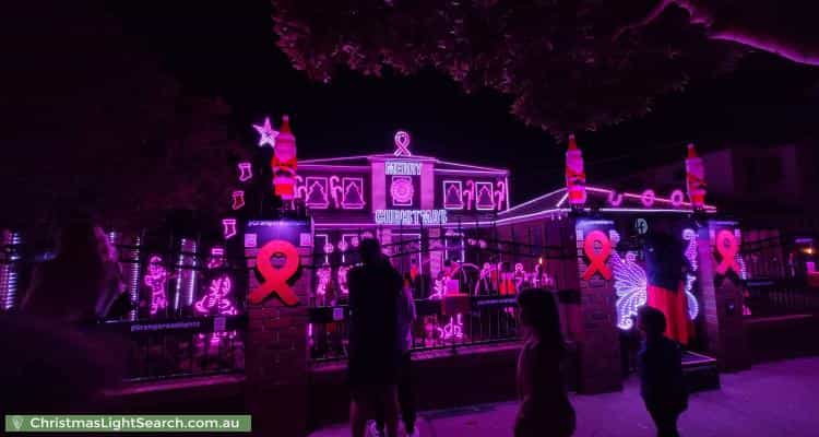 Christmas Light display at 63 Grange Road, Sandringham