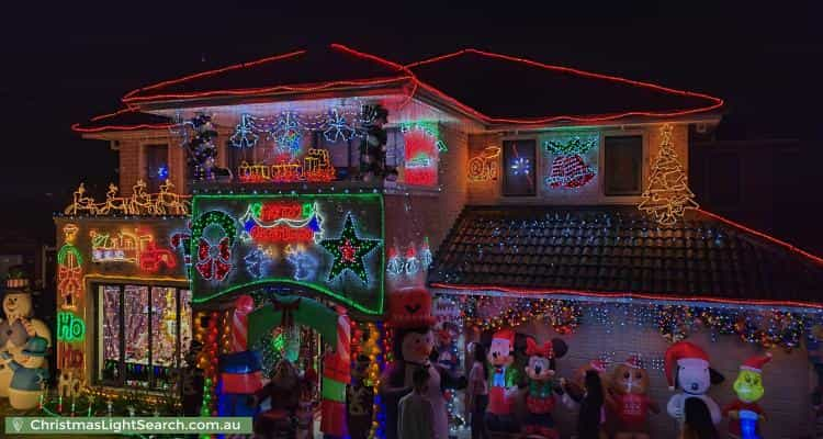 Christmas Light display at 6 Carter Crescent, Padstow Heights