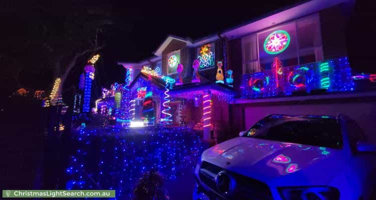 Christmas Light display at 24A Prospect Hill Road, Camberwell