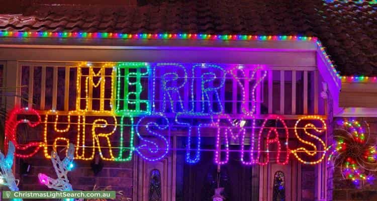 Christmas Light display at 2 Essex Close, Springwood