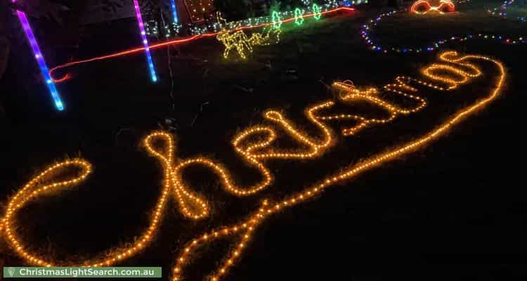 Christmas Light display at 7 Wordel Place, Kurunjang