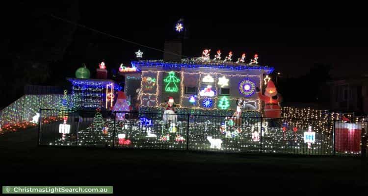 Christmas Light display at 5 Eron Street, Kangaroo Flat