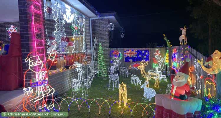 Christmas Light display at 14 Bundilla Avenue, Winston Hills