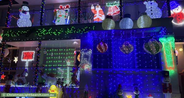 Christmas Light display at 14 Bundilla Avenue, Winston Hills