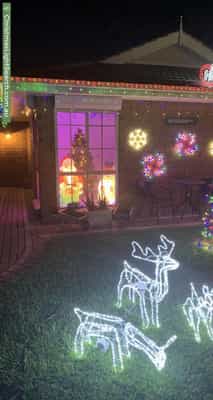 Christmas Light display at 31 Epsilon Close, Woodcroft