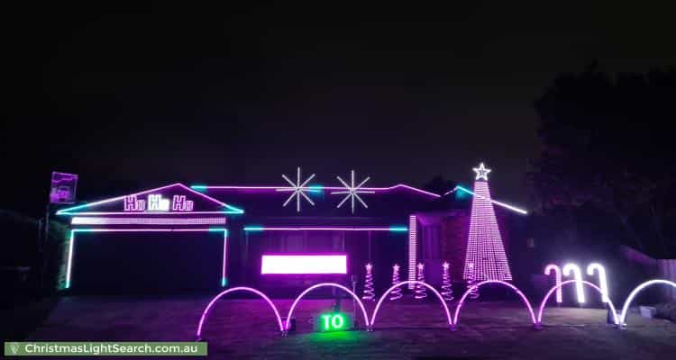 Christmas Light display at 5 Laird Close, Aspendale Gardens