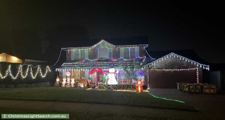Christmas Light display at 18 Ridgecrop Drive, Castle Hill