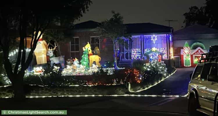 Christmas Light display at 31 Eyebright Square, Hallam